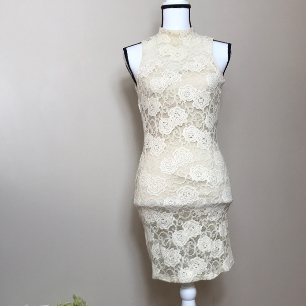 Foreign Exchange Lace Flower Pattern Dress
